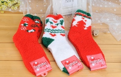 樂高家居毛絨圣誕襪3色組合裝 聚美優品限時特賣，正品折扣不容錯過